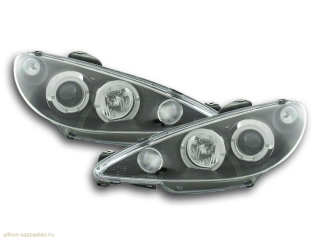 Angel Eyes fényszórók Peugeot 206 típus: S16 99- évjárat: 02-05 fekete