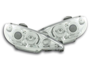 Angel Eyes fényszórók Peugeot 206 évjárat: 98-03 króm