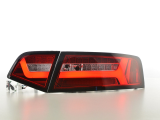 Audi A6 4F szedán (08-11 évjárat) vörös/átlátszó LED-es hátsó lámpa fénysor