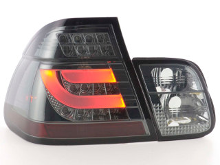BMW 3 sorozat E46 szedán (98-01 évjárat) fekete LED-es hátsó lámpa