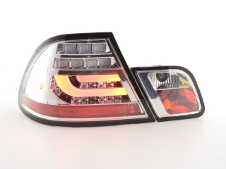 BMW 3 sorozat E46 Coupe (99-03 évjárat) króm LED-es hátsó lámpa
