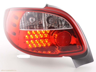 Peugeot 206 CC Cabrio (98-05 évjárat) LED-es hátsó lámpa vörös/átlátszó