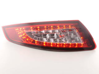 Porsche 911, 997 típus (05-09 évjárat) vörös/átlátszó LED-es hátsó lámpa