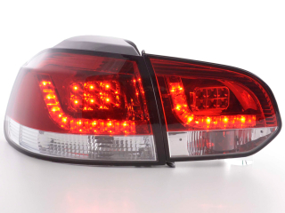 VW Golf 6, 1K típus (2008-2012 évjárat) LED-es hátsó lámpa vörös/átlátszó