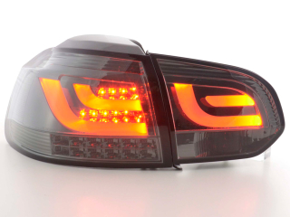 VW Golf 6, 1K típus (2008-2012 évjárat) fekete LED-es hátsó lámpa LED-es irányjelzővel