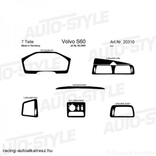 VOLVO S60, Műszerfal dekorfólia