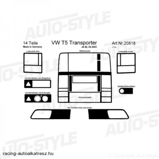 VOLKSWAGEN TRANSPORTER, Műszerfal dekorfólia