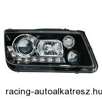 1 készlet (bal, jobb) VW Bora 98-, tompított fényszóró design, átlátszó/fekete, 