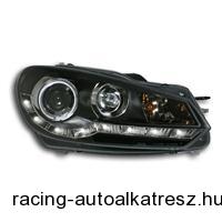 Fényszóró készlet, nappalifény kialakítás, VW Golf VI 08-, xenon-hatású lencse, 