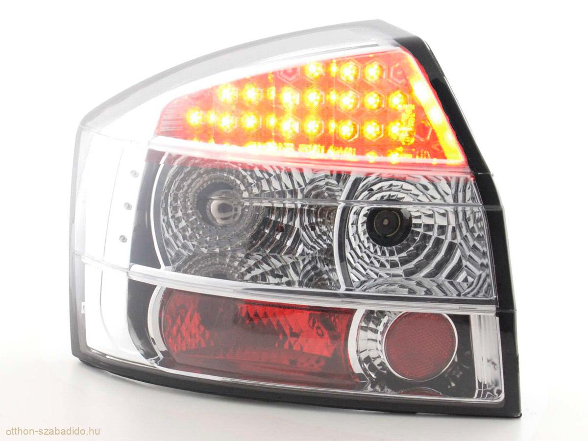 Audi A4, 8E típus (01-03 évjárat) króm LED-es hátsó lámpa