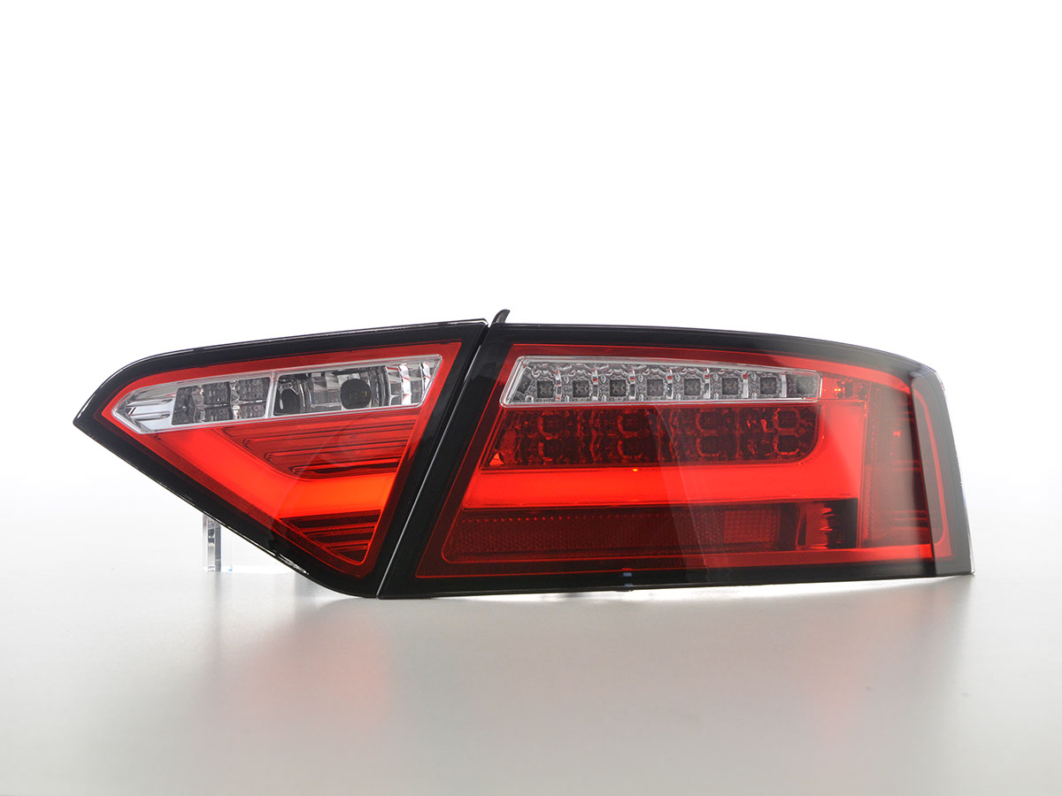 Audi A5 8T Coupe/Sportback (07-11 évjárat) vörös/átlátszó LED-es hátsó lámpa fénysor