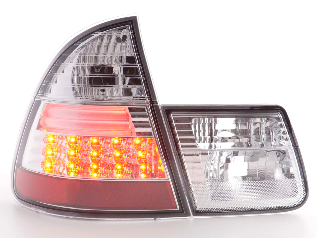 BMW 3 sorozat Touring, E46 típus (98-05 évjárat) króm LED-es hátsó lámpa