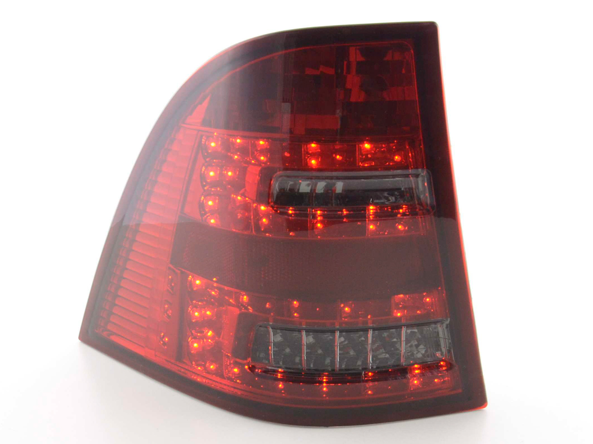 Mercedes M osztály, W163 típus (98-05 évjárat) vörös/fekete LED-es hátsó lámpa