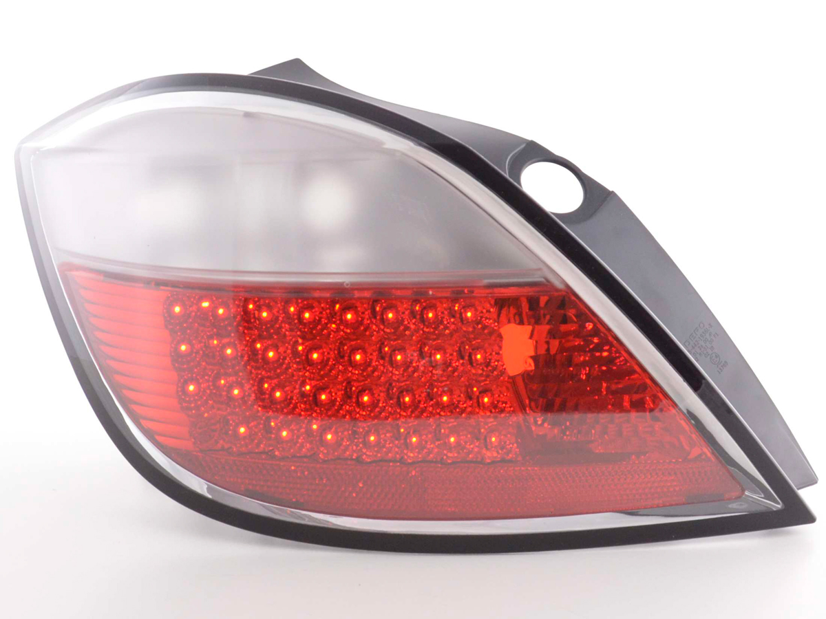 Opel Astra H 5 ajtós (04 évjárattól) vörös/átlátszó LED-es hátsó lámpa