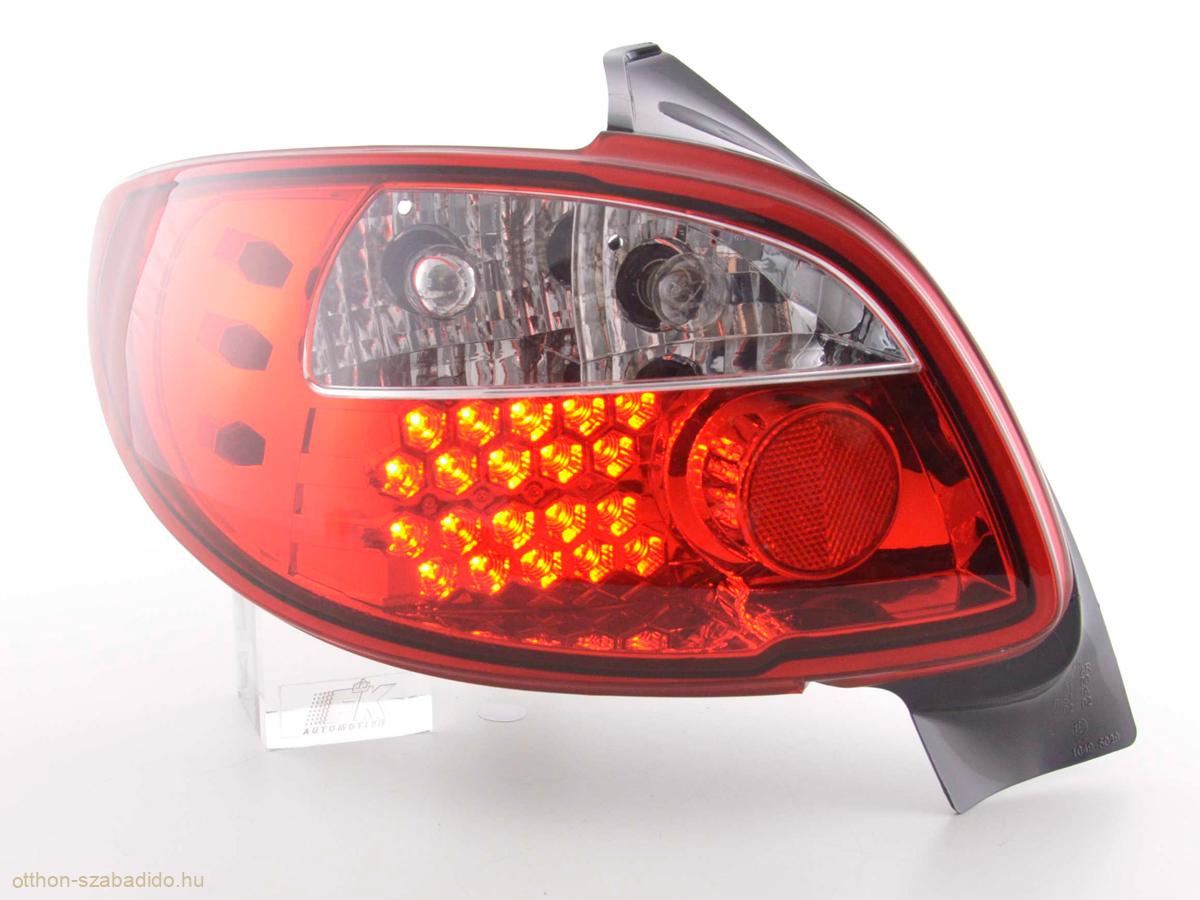 Peugeot 206 3/5 ajtós (kivéve cabrio) (98-05 évjárat) LED-es hátsó lámpa vörös