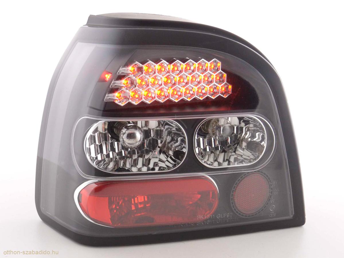 VW Golf 3, 1HXO típus (92-97 évjárat) fekete LED-es hátsó lámpa