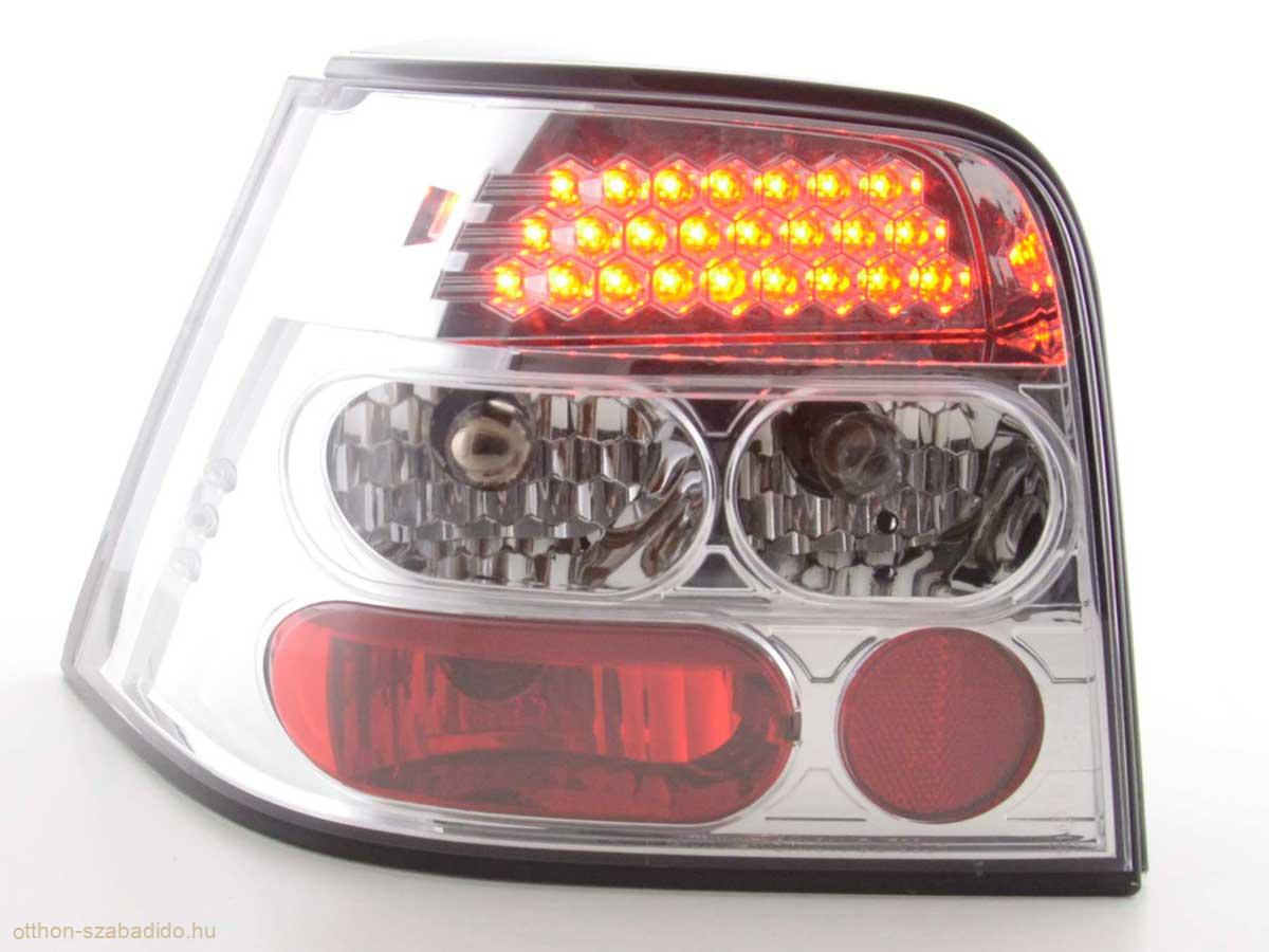 VW Golf 4, 1J típus (98-02 évjárat) króm LED-es hátsó lámpa