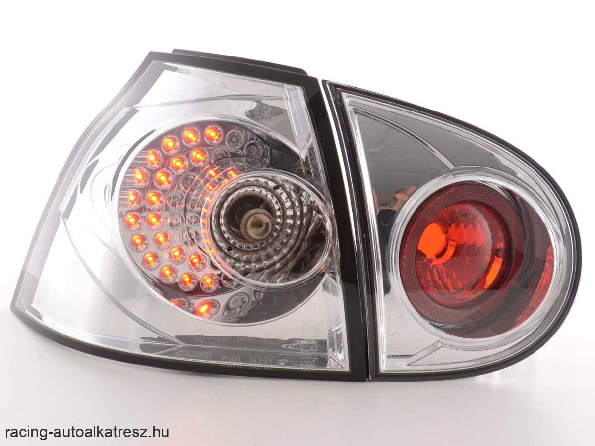 VW Golf 5, 1K típus (2003-2008 évjárat) króm LED-es hátsó lámpa