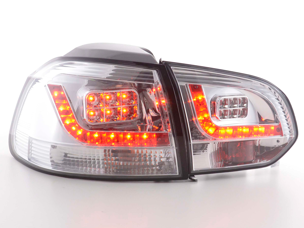 VW Golf 6, 1K típus (2008-2012 évjárat) króm LED-es hátsó lámpa