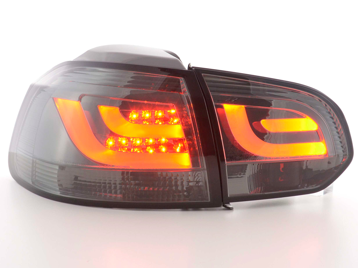 VW Golf 6, 1K típus (2008-2012 évjárat) fekete LED-es hátsó lámpa