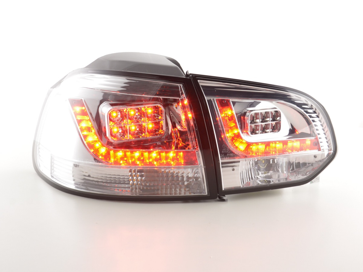 VW Golf 6, 1K típus (2008-2012 évjárat) króm LED-es hátsó lámpa