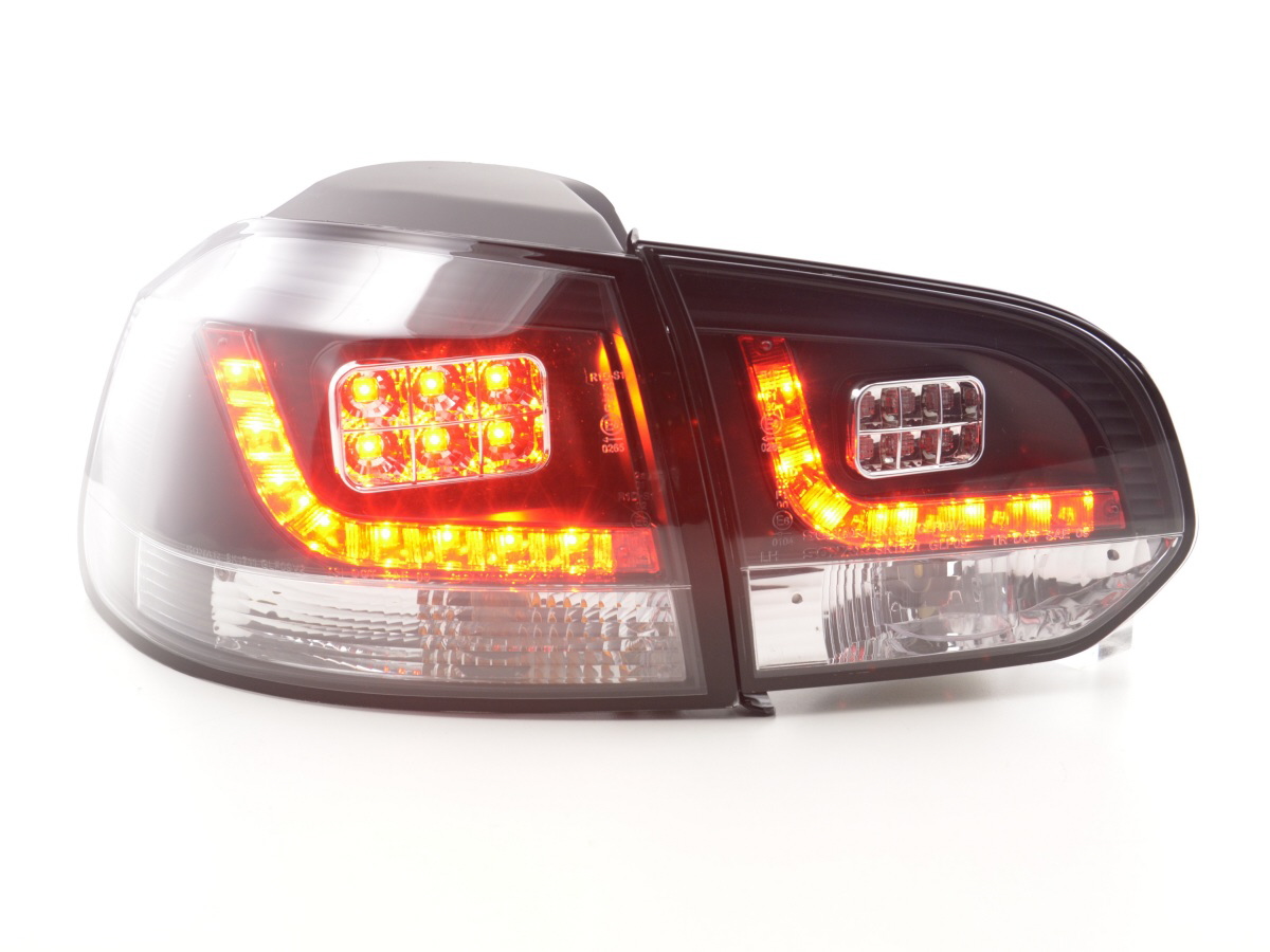 VW Golf 6, 1K típus (2008-2012 évjárat) fekete LED-es hátsó lámpa