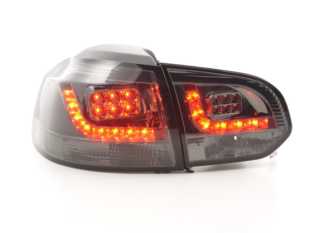 VW Golf 6, 1K típus (2008-2012 évjárat) fekete LED-es hátsó lámpa