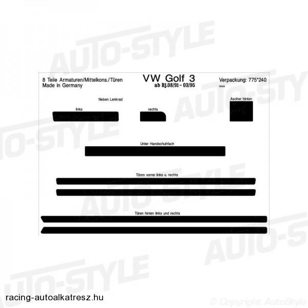VOLKSWAGEN GOLF III, Műszerfal dekorfólia