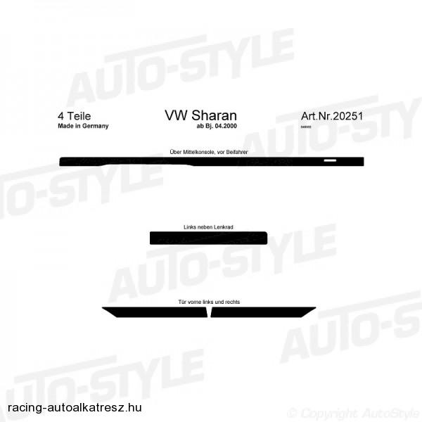 VOLKSWAGEN SHARAN, Műszerfal dekorfólia