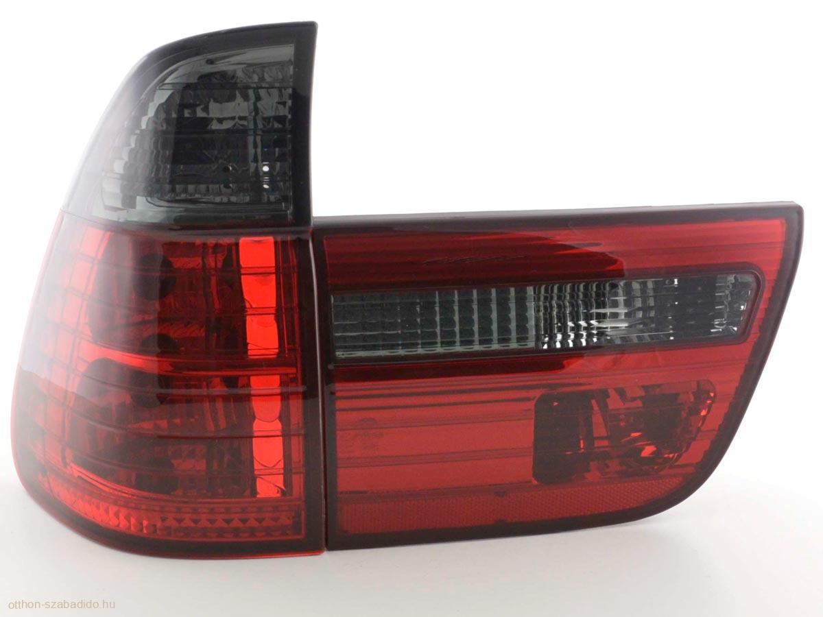 BMW X5, E53 X53 típus (98-05 évjárat) fekete hátsó lámpa vörös